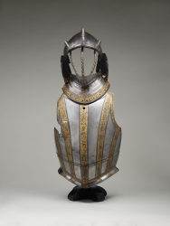 Burgonet Helmet and Reinforce for a Field Breastplate of Maximilian II, 1549-1550