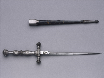 Stiletto with Sheath, 1650–1700, France - 314.1925a,b