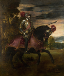 Карл V после битвы Мюльберге, 1548, Тициан, Музей Прадо, Мадрид