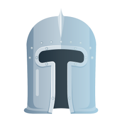 Knightly medieval helm Barbute.